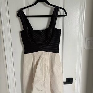 BCBGMaxAzria Black and Cream Mini Dress